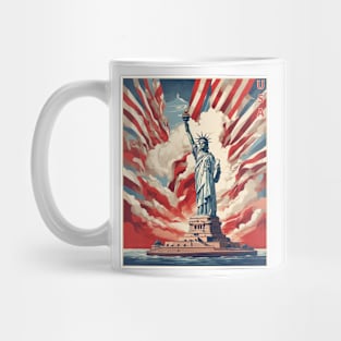 Statue of Liberty Manhattan New York United States of America Tourism Vintage Mug